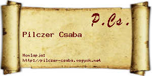 Pilczer Csaba névjegykártya